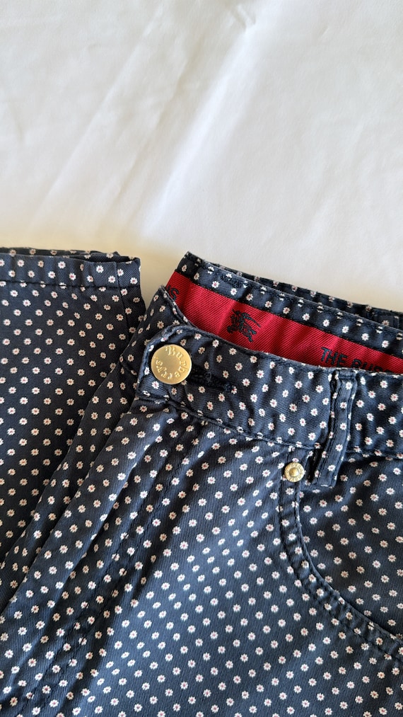 Vaqueros vintage Burberry con flores azules Vaqueros vintage con flores Burberry Etsy Espana