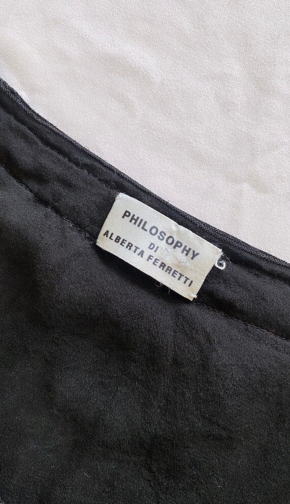Philosophy by Alberta Ferretti mini dress in blac… - image 7