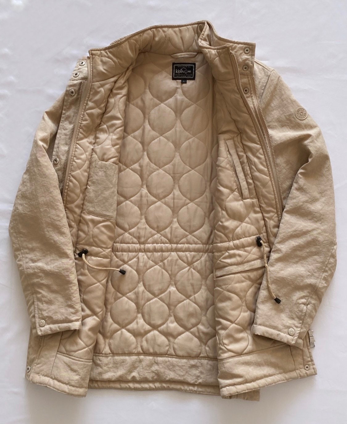 FW22 Beige Kipling Jacket With Logo Beige Etsy