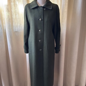 Vintage 70s Short Loden Coat / Vintage Green Loden Women's