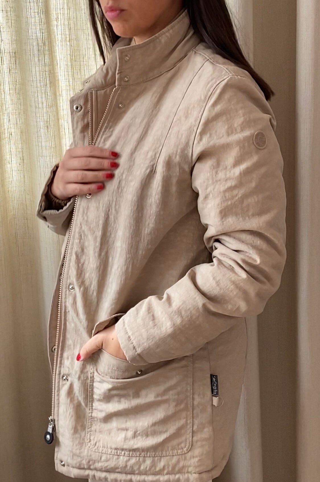 FW22 Beige Kipling Jacket With Logo Beige Etsy