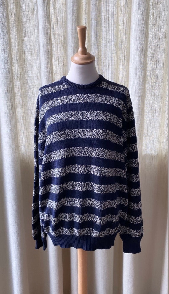 MALO vintage genderless 100% cotton sweater navy &