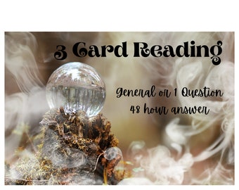 3 Card Tarot Energy Reading, 1 Question or General Reading, Psychic Reading, Tarot Reading, Email Reading, Energy Reading