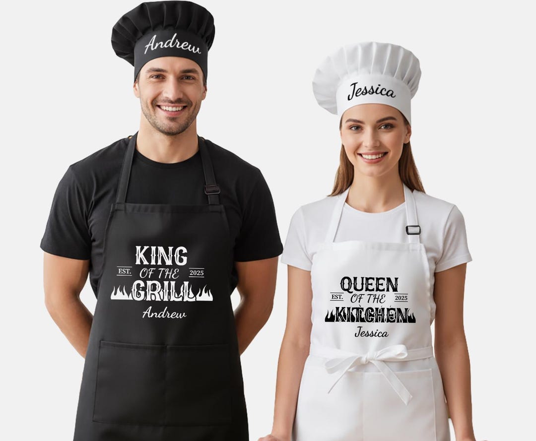 Chef Printed Personalised Apron With Pockets | Personalised Printed ...