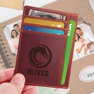 Billetera minimalista, tarjetero personalizado, billetera ultradelgada, billetera para hombre, billetera para mujer.