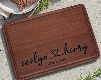 Personalized Housewarming Gift, Custom Engraved Cutting Board for New Home, Unique First Home Kitchen Decor, Closing or Realtor Gift