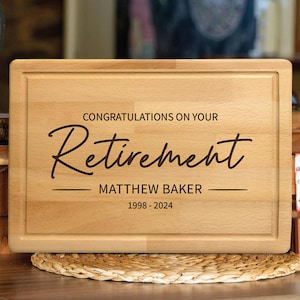 Retirement, Personalized Cutting Board, Retirement Anniversary Gift, Retirement Gift for Her Him, Gift for Retirement, Retirement Gift Ideas