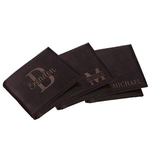 Billetera para hombre, billetera personalizada, billetera de cuero para hombre, billetera con nombre personalizado, regalo de cumpleaños, día del padre, San Valentín, regalo de aniversario