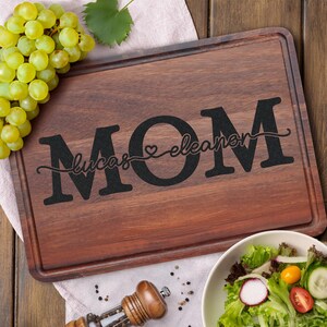 Mother&#39;s Day Gift , Mothers Day Cutting Board, Custom Mom Gift, Gift for Mothers, Gift for Mom Grandma, Personalized Kitchen Gift Home Decor