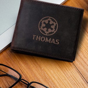 Cartera de cuero personalizada, regalo para hombres, esposos, padres, regalo de graduación para novios, hermanos e hijos, cartera personalizada para cumpleaños y Navidad.