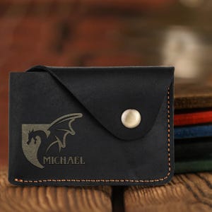 Personalized Business Card Case, Leather Business Card Holder, Engraved Leather with Name, Corporate Gift, Businessman Gift, Office Gift