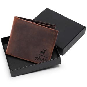 Cartera de cuero grabada para papá, regalo para hombres, cartera con diseño personalizado, regalos para el día del padre para el esposo, regalos para el abuelo de la hija, cartera para papá