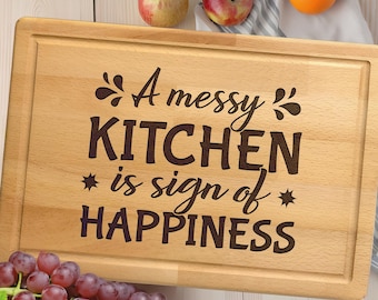 Personalized Bamboo Charcuterie Board, Cutting Board, Custom Walnut Wood Chopping Board, Realtor Kitchen Decor Closing Gifts