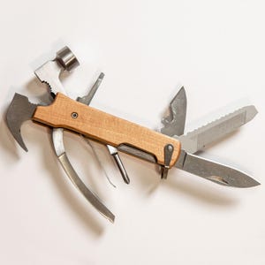 Personalized Pocket Tool, Groomsmen Gift, Birthday Gift for Men, Fathers Day Gift, Swiss Style Hand Tool, Custom Folding Pocket Knife