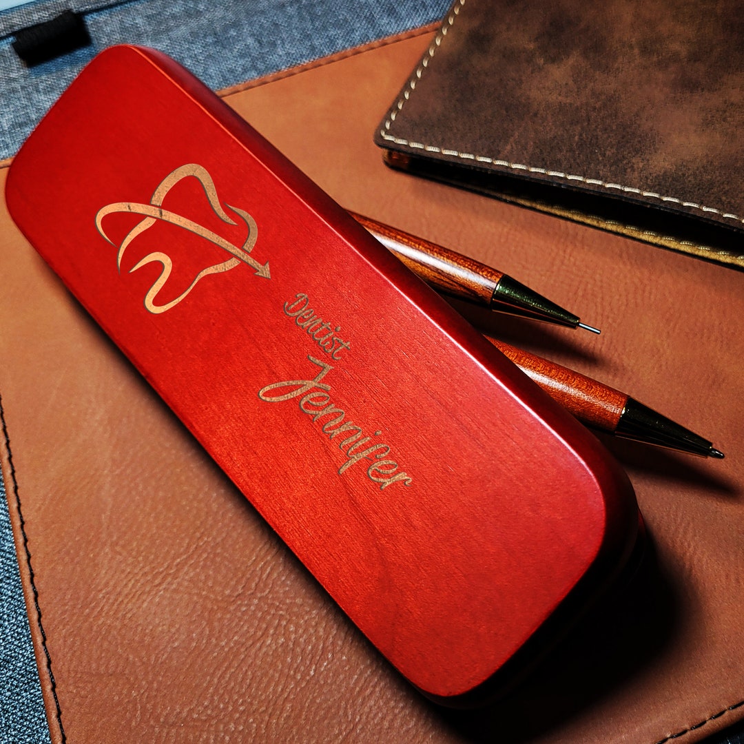 Personalized Pen Case Set, Custom Job Logo Engraved Pen Case Gift With