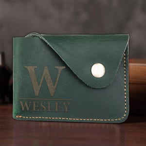 Tarjetero de piel grabado, organizador de tarjetas, tarjetero de crédito, regalo de piel al por mayor para empresas, carteras de bolsillo delantero para hombres y mujeres