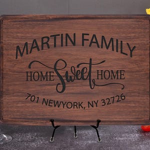 Personalized Wood Cutting Board for Housewarming Gift, Real Estate Closing Gift for Cooking and Baking, Realtor Closing Christmas Gift