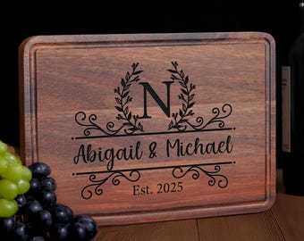 Personalized Anniversary Cutting Board for Couple, Wedding Anniversary Gift for Parents, Home Decor, Anniversary Present, Gift for Him Her
