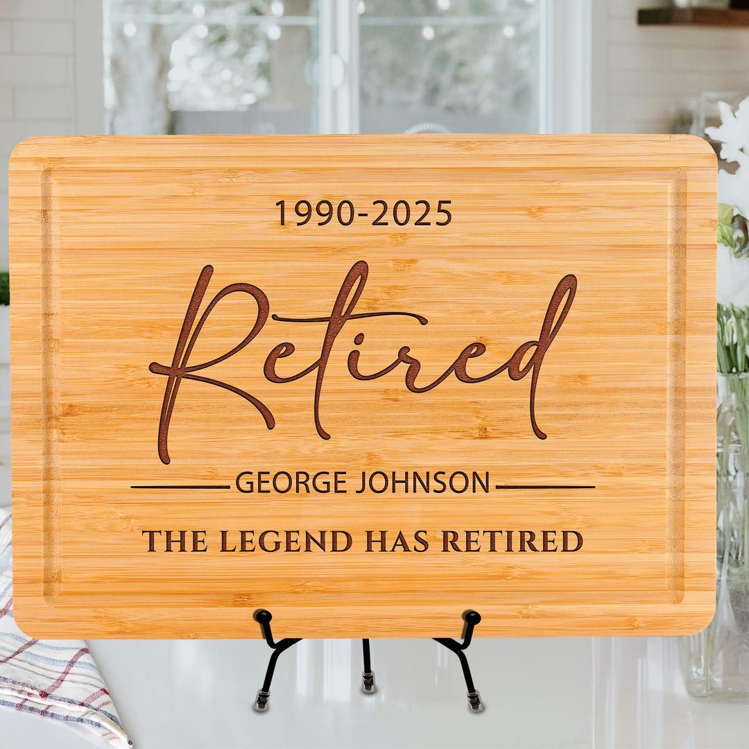 Personalized Retirement Gift, Retiring Teacher, Cutting Board Engrav ...
