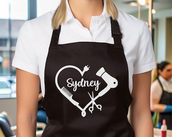 Personalized Hairdresser Apron, Custom Hair Stylist Apron, Customized Barber Apron, Hairdresser & Hair Stylist Gift