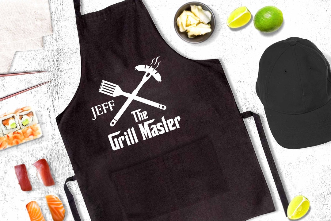 Personalized Grill Aprons for Grill Masters, Custom Men Apron Gift for