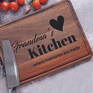 Grandma Kitchen Gift, Gift for Grandma, Custom Cutting Board, Gift for Nana, Personalized Cutting Board, Charcuterie Board, Gift for Mother