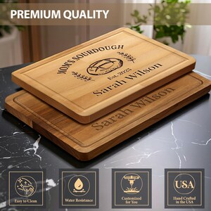 Sourdough Cutting Board Personalized, Baking Gift, Sourdough Gifts, Gift for Bakers, Sourdough Supplies, Bread Making Gifts, Sourdough Decor image 10