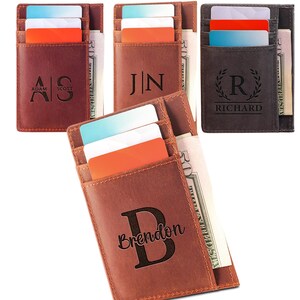 Billetera de cuero personalizada para hombres y mujeres, regalo del día de la madre para mamá, regalo del día del padre para papá, billetera para hombres, regalo para mujeres, regalo de billetera personalizada