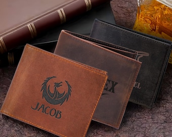 Mens leather wallet, Mens wallet, dragon wallet, leather wallet, slim wallet, back to school, leather wallet mens, bifold wallet