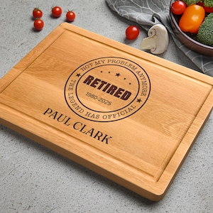 Retirement Gift, Custom Cutting Board, Personalized Charcuterie Boards, Happy Retirement Gift, Farewell Gift for Coworker, Appreciation Gift