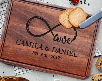 Charcuterie Board Personalized Custom Cheese Board / Utensil Bridal Shower Gift for Couple Housewarming Gift Engagement Gifts Wedding Gift