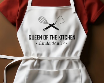 Personalized Apron: Custom Cooking Apron with Pockets, Gift for Her