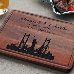 Personalized Home Sweet Home New York City Cutting Board, Address Cutting Board, Housewarming Gift, New Home Gift, Realtor Closing Gift,
