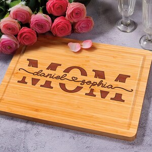 Personalized Mothers Day Gift, Custom Cutting Board, Personalized Gift for Mom, Wife, Unique Gift for Grandma, Mom Birthday Gifts