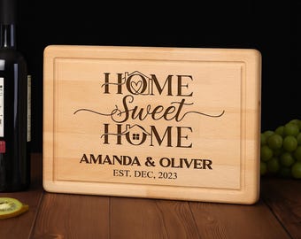 Realtor Closing Gift, Personalized Cutting Board, First Time Buyer Gift, Housewarming Gift for Her, Wooden BBQ Board, Add your Logo or Info