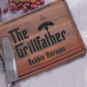 Custom Cutting Board for Grill Master, The Grillfather BBQ Board for Men, Custom Dad Birthday, Christmas  Gift, Grilling Tools, Gift for Him