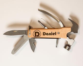 Custom Engraved Multi Tool, Valentines Day Gift for Men, Personalized Gifts Multitool, Groomsmen Gifts, Camping Hunting Fishing Gift for Him