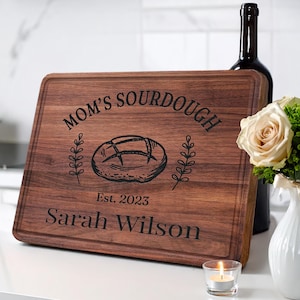 Sourdough Cutting Board Personalized, Baking Gift, Sourdough Gifts, Gift for Bakers, Sourdough Supplies, Bread Making Gifts, Sourdough Decor image 2