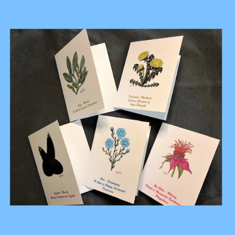 Garten Achtsamkeit Notizkarten Inspiriert vom Buch Growing Mindful Perfekt für Dankesnotizen, Geburtstagskarten und Feiern Bild 1