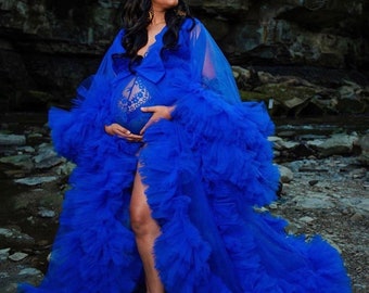 royal blue and gold baby shower dress