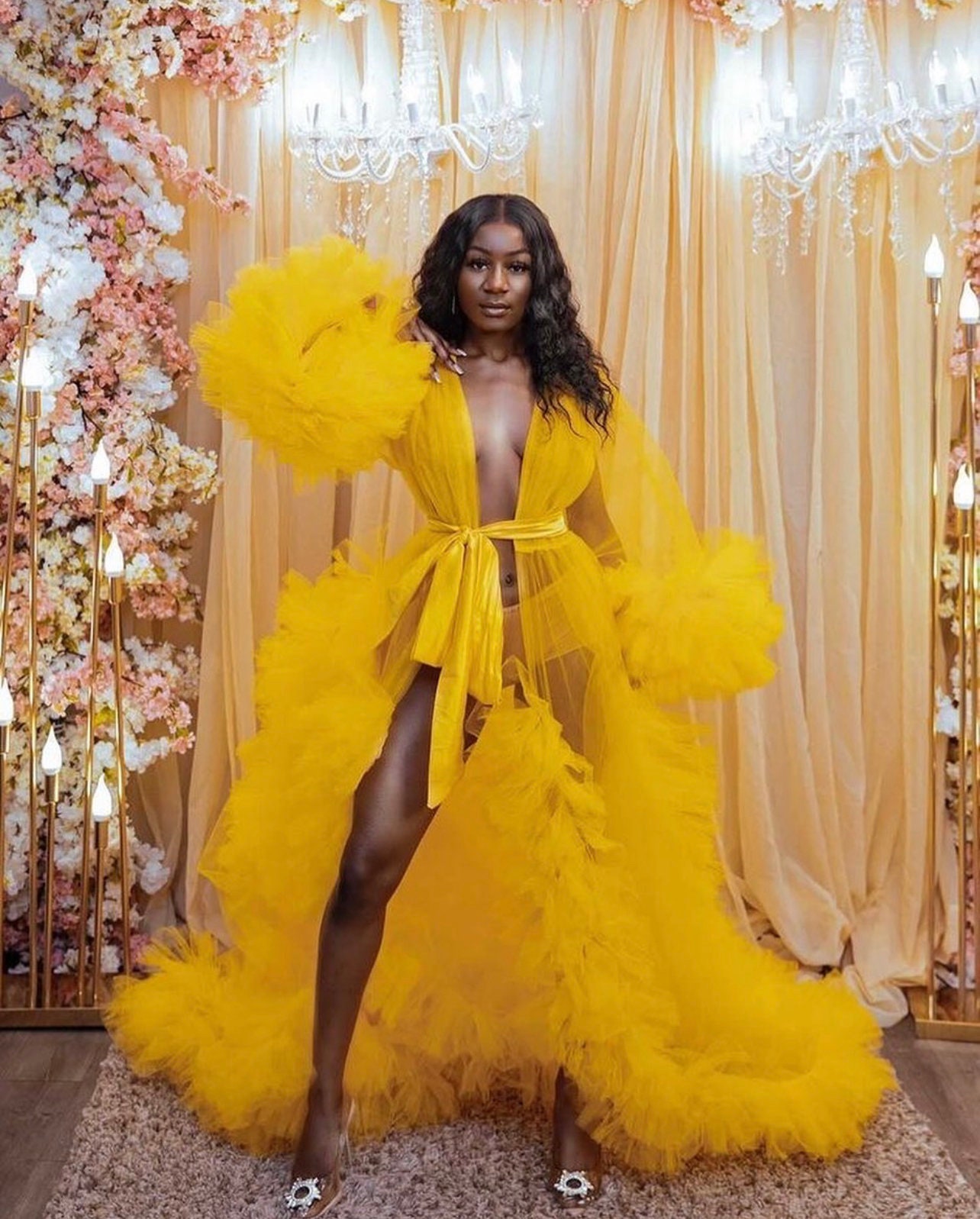 tulle robe for photoshoot