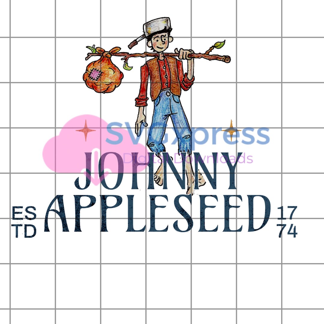 Johnny Appleseed Day PNG Digital Download, Johnny Appleseed Shirt Clip ...