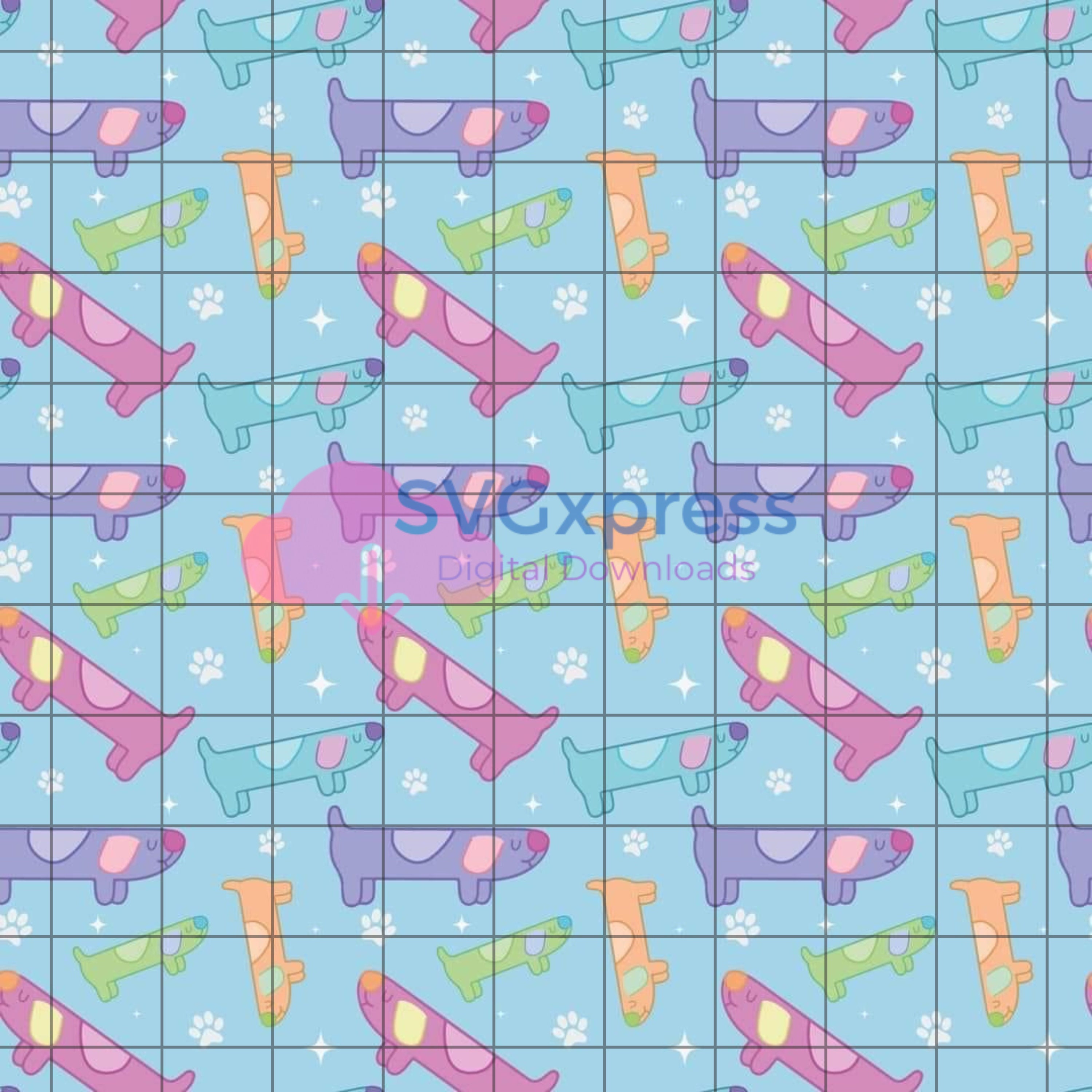 Bluey Digital Download, Seamless Pattern, Long Dog Bluey PNG Pattern - Etsy