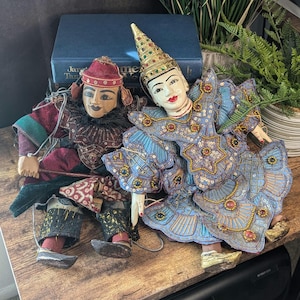 Wood Marionette Puppets from Burma