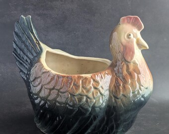 Vintage Chicken / Hen Planter Arnel's Ceramics 1970s