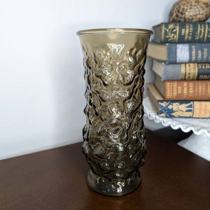 E.O. Brody Company Brown Crinkle Vase 1960&#39;s
