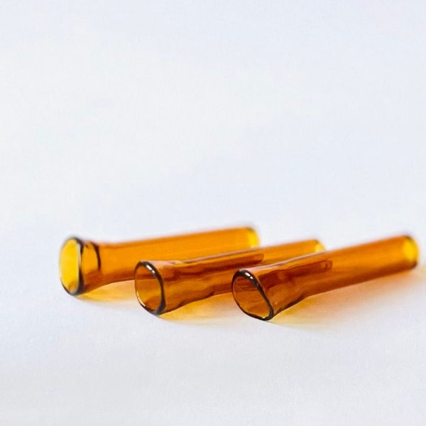 Embout orange pour fumeurs, protège-doigts en verre réutilisable, cadeau écologique zéro déchet en verre coloré, embouts écologiques à rouler zéro déchet