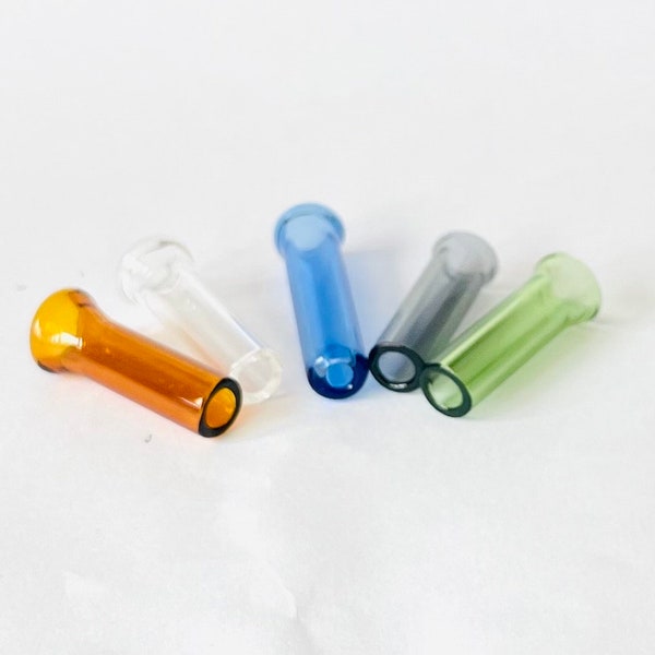 Glass Finger Saver, Smoking Tip, Reusable Finger Saver, Colored Glass Eco Friendly Tips