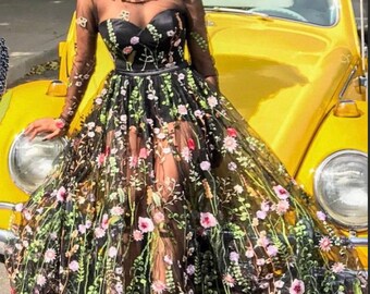 floral gown formal