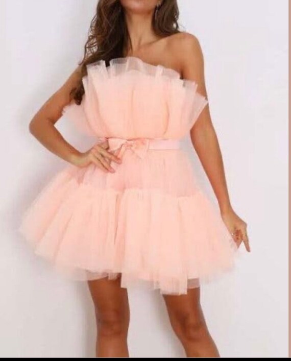 Short sleeveless tulle dress party dress Etsy